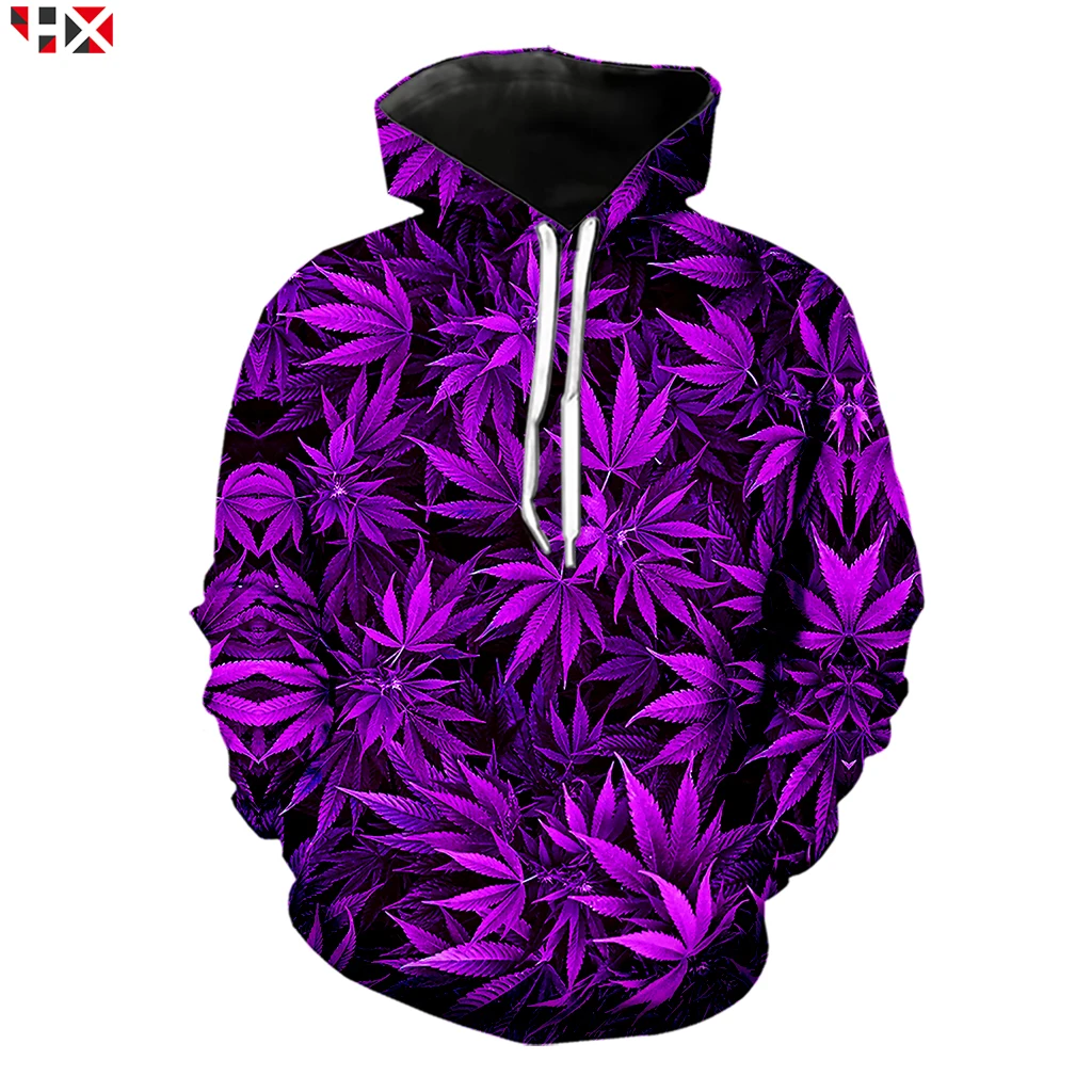 Толстовка Мужская/Женская/мужская с 3D-принтом листьев растений | Мужская одежда