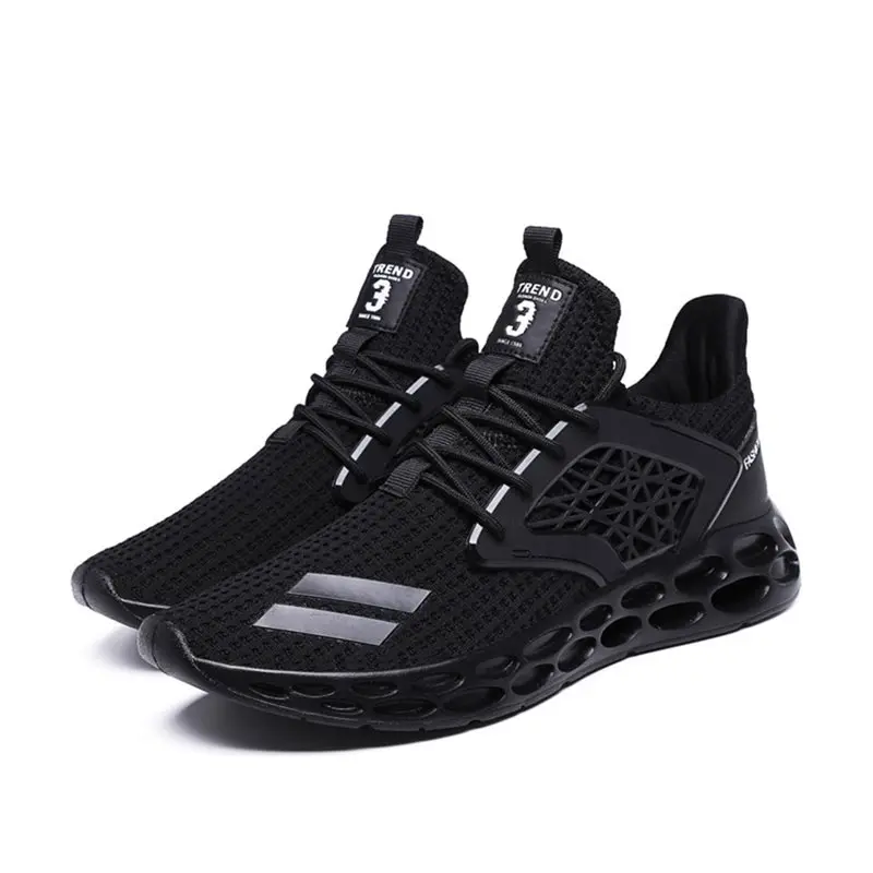 Мужская обувь сетчатая с перфорацией большие размеры 46 легкие удобные черные