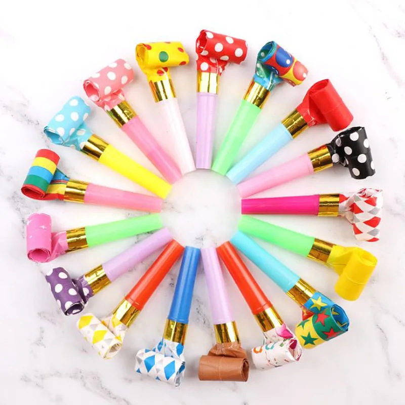 

30 Pcs/set Cute Small Multi Color Party Blowouts Whistles Kids Birthday Party Supplies Decoration Noicemaker Party Favors