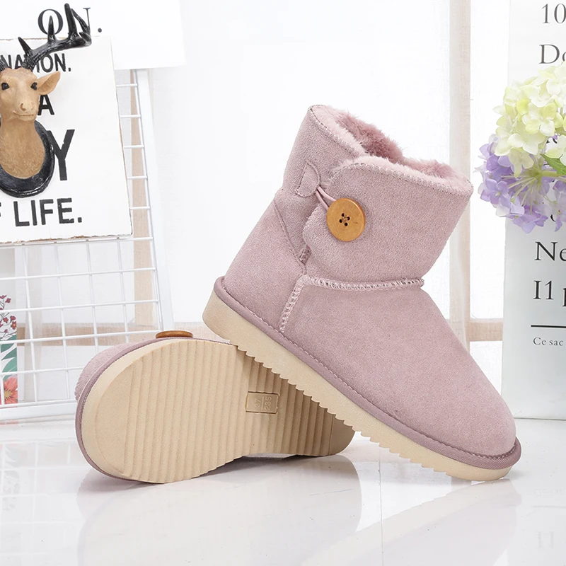 MYLRINA Top Quality New Fashion Women Snow Boots Genuine Cowhide Leather Winter Warm Shoes 10 Colors Size 34-44 | Обувь