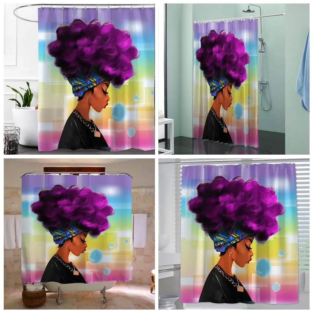 3D печать для ванной с крючками ткань из полиэстера|cortinas de bano|rideau douchecurtains waterproof |