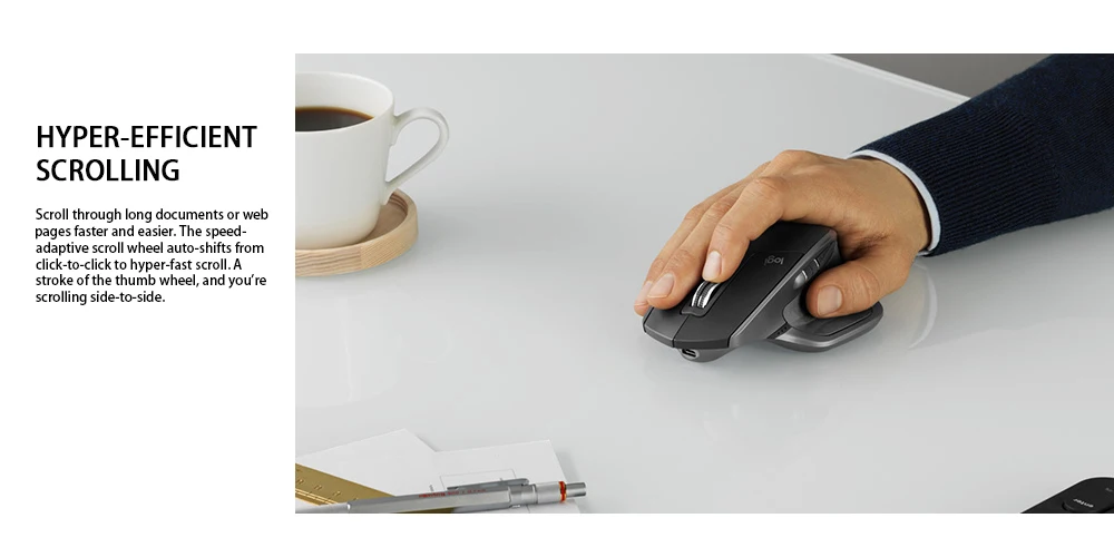 Беспроводная мышь logitech MX MASTER 2S с bluetooth, двойная возможность подключения, игровая мышь для ноутбука, ПК, геймера