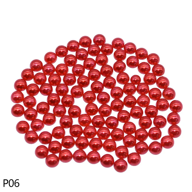 P06 1000Pcs Pearl Stickers Trim Rhinestones for Nails Phone DIY Flatback Manicure Pearl Beaded Appliques Clothes Stickers - Цвет: P06