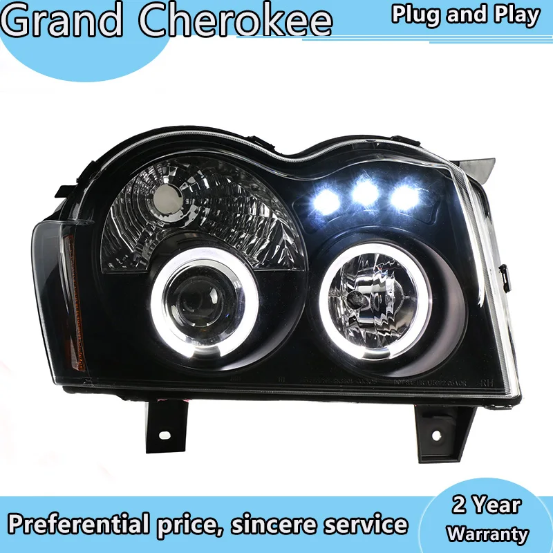 Стайлинг автомобиля передняя фара для Jeep Grand Cherokee 2008 2010 столовая светодиодная DRL