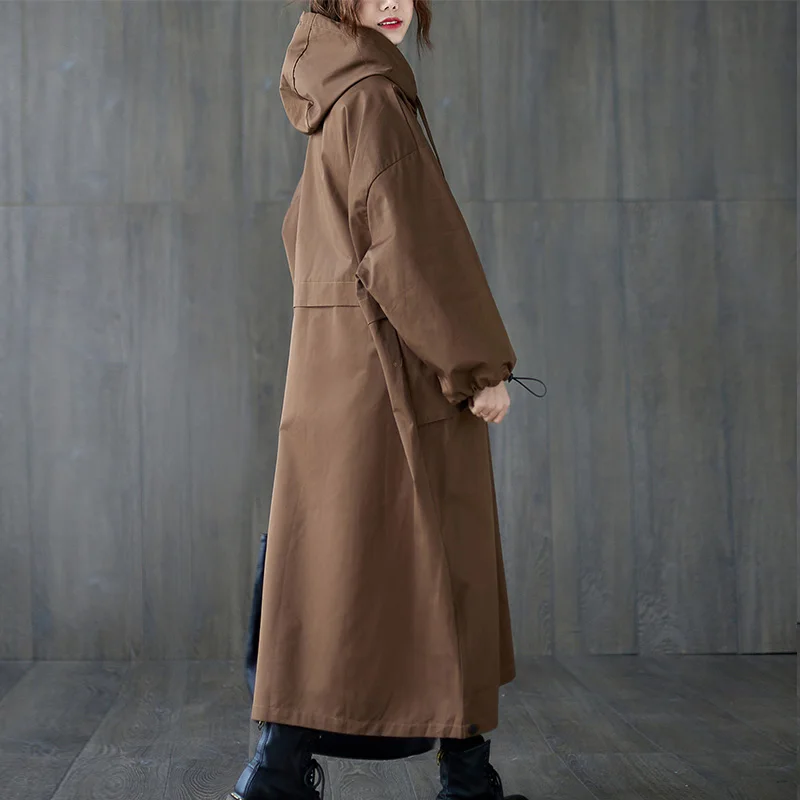 

Women Hoodies Dress Plus Size Autumn Winter Thick Basic Lady Vestidos Oversize Retro Cotton Hoodies Long Dress One Piece Dresses
