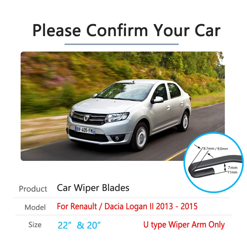 Для Dacia Renault Logan II 2013 ~ 2015 2014 лобовое стекло стеклоочистители автомобильные