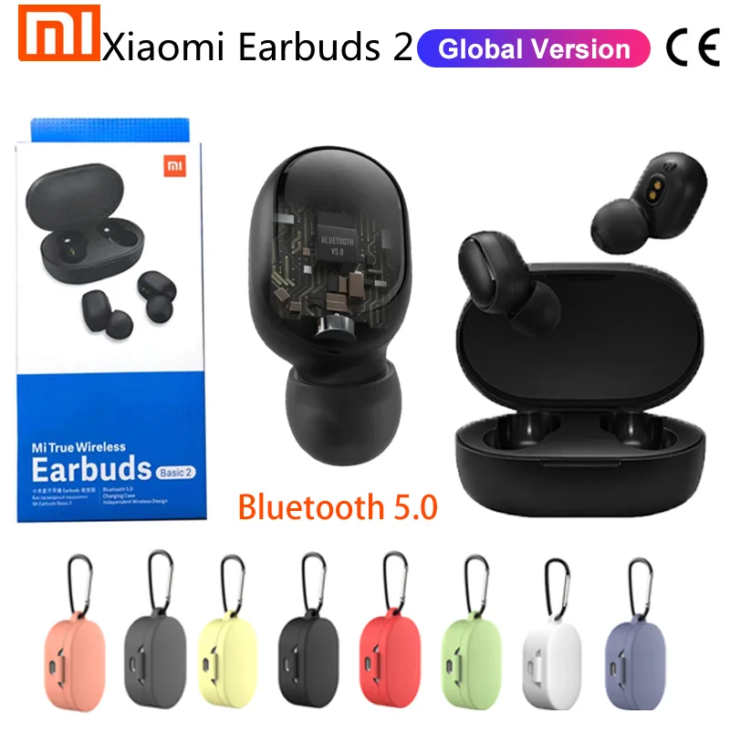 

Global Version Xiaomi Redmi Airdots 2 TWS Wireless Bluetooth 5.0 Earphone Mi True Wireless Earbuds Basic 2 Auto Link TWSEJ061LS