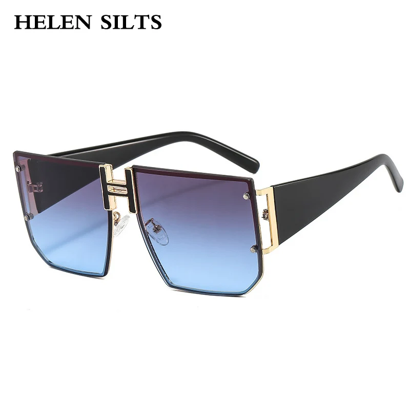 

Oversized Square Sunglasses Women Brand Designer Trendy Flat Top Vintage Sunglasses Men Big Frame Gradient Shades UV400 Eyewea