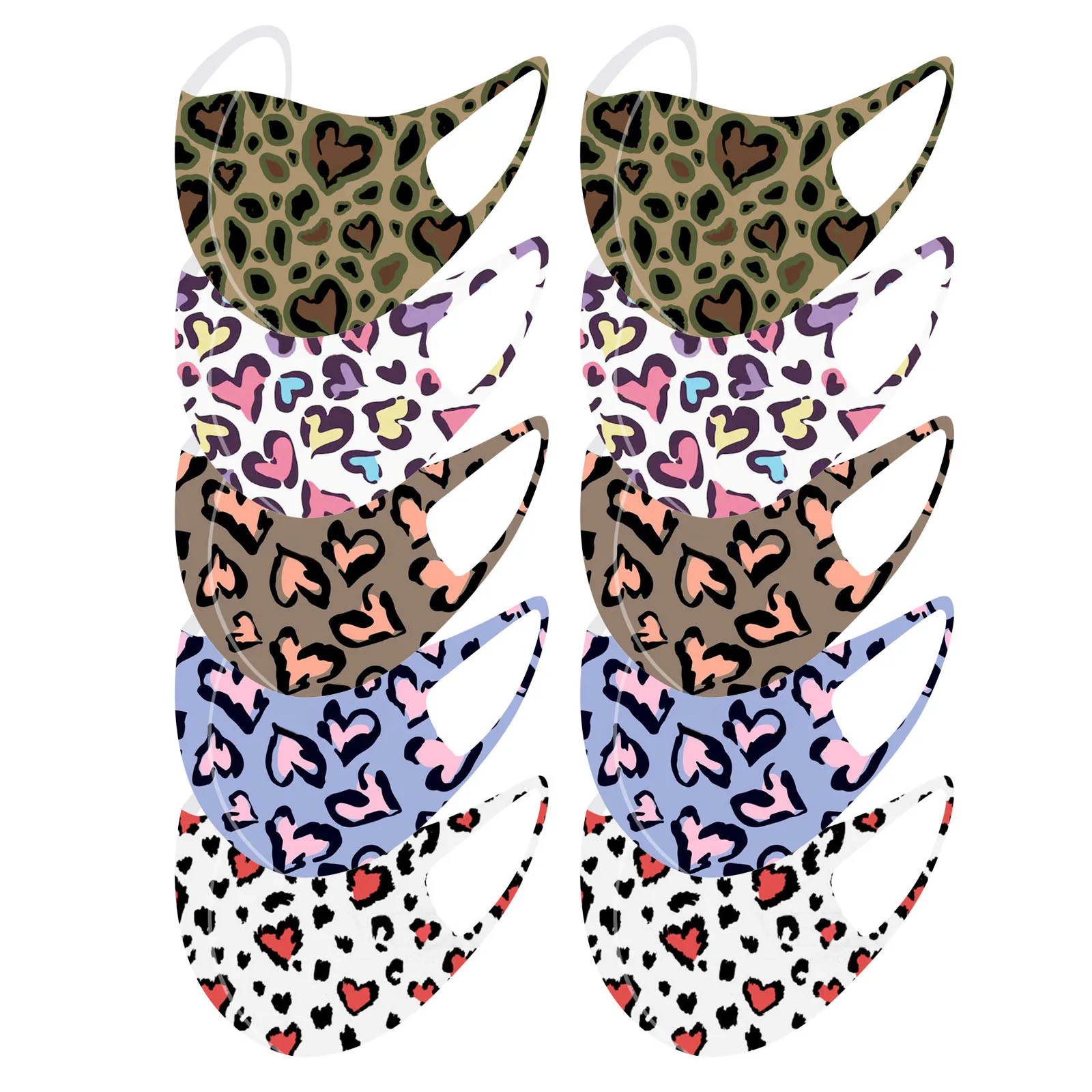 Маска для взрослых на День святого Валентина 10 шт. маска из ледяного шелка с