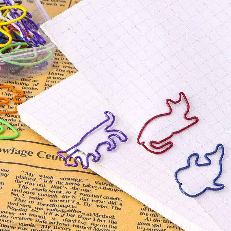 

Multicolor Paper Clips Creative Animal Shape for Bookmark Office School Notebook Agenda Pad, 12 Stlyes, 60 Pieces
