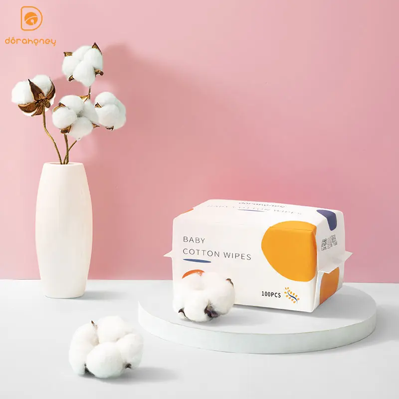 

Dorahoney Baby Cotton Tissue Disposable Soft Skin Friendly Facial Cleansing Dry Wet Dual Children Paper Towels Remover Dry Wipes