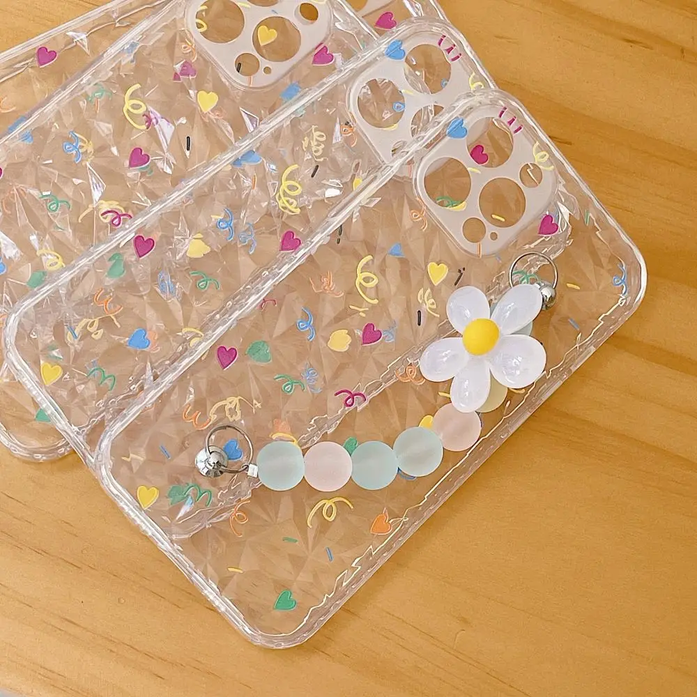 

Korean Diamond Flower Bracelet Phone Case For iphone 11 12 Pro Max XR XS Max X 7 8 Plus SE Girl Wristband Chain Cover For Funda