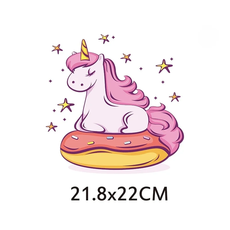 Kawaii нашивки в форме единорога термонаклейка на одежду мультяшная наклейка