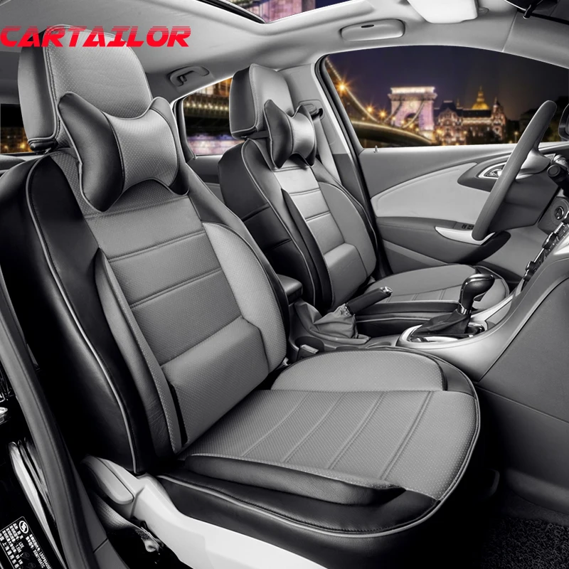 CARTAILOR ภายในอุปกรณ์เสริม Fit สำหรับ Jeep Cherokee 2014 2015 PU หนังรถยนต์ที่นั่งครอบคลุมรถใหม่ฝาครอบที่นั่งชุด