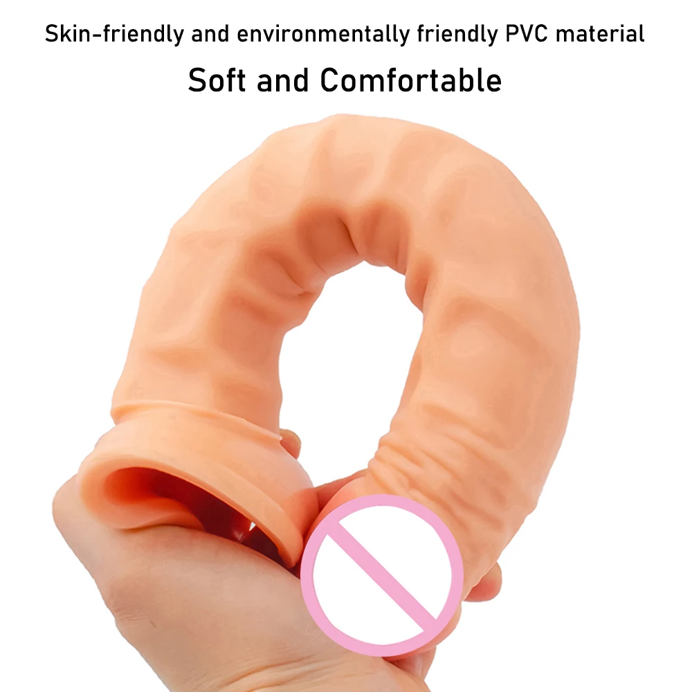 Реалистичный искусственный мягкий пенис 9 84 дюйма с присоской гибкий Фаллос