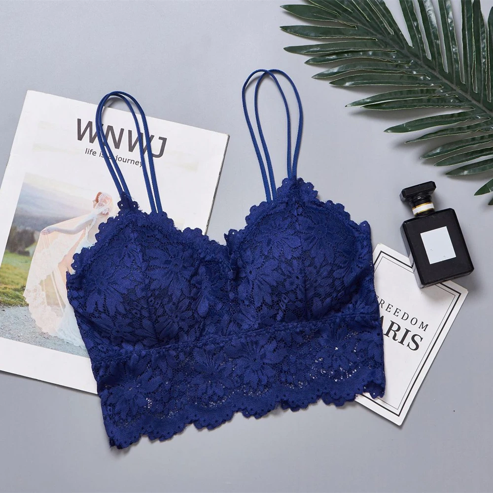 Женский кружевной бюстгальтер с чашками пуш-ап