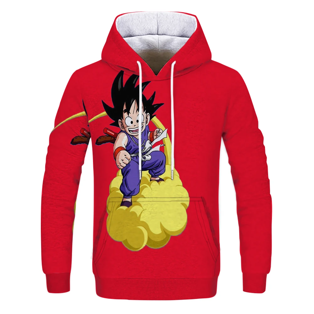 2019 Аниме Драконий жемчуг Толстовка Косплей 3d Супер Саян Z Dbz Сон Гоку карман