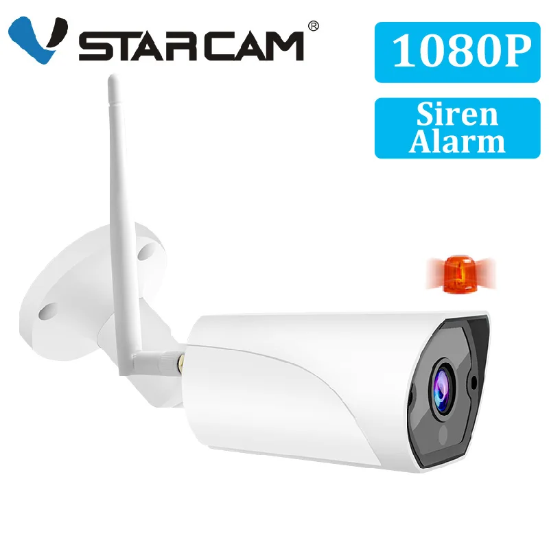 Vstarcam 1080P 2MP Наружная цилиндрическая IP камера Wifi наблюдения безопасности движения