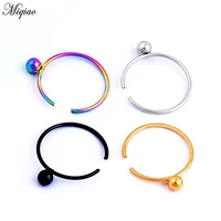 miqiao 4pcs hot selling body piercing jewelry stainless steel mixed color nose ring european and american trend