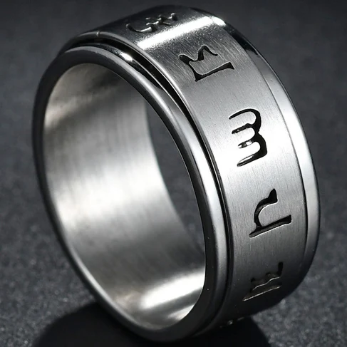 10MM Rotable Silver MeMolissa мужское кольцо пожарного из нержавеющей стали, тонкое кольцо с голубой линией, высокое качество, кольца с красной линией, Прямая поставка - Цвет основного камня: 10MM Rotable Silver
