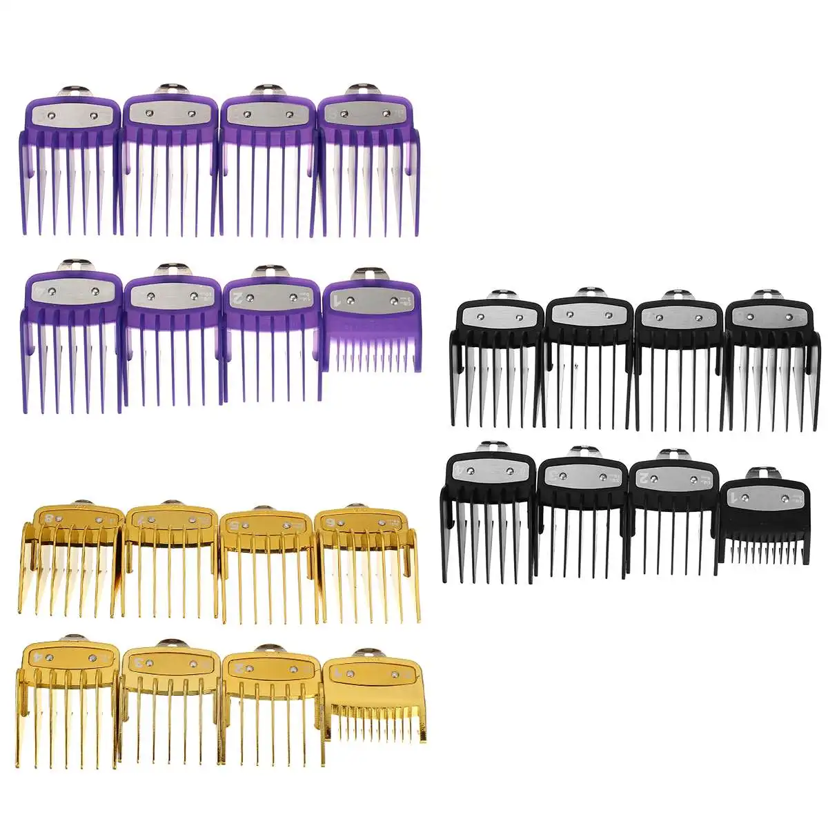 

8PCS 3/6/10/13/16/19/22/25mm Professional Limit Comb Cutting Guide Combs Set Fits All Full Size Barber Accessories Clippers