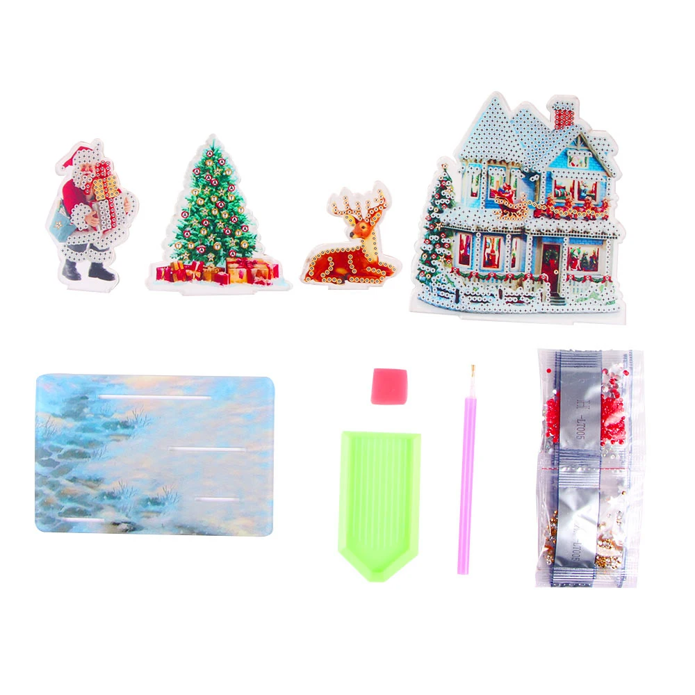 

DIY Set Diamonds 3D Puzzle Painting Diamond Painting Three-Dimensional Paintings Cross Stitch Diamond Embroidery Xmas gift