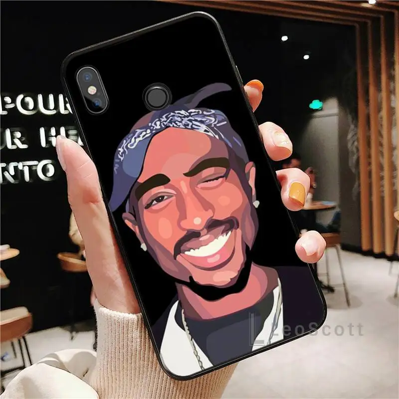 

Rapper 2pac Phone Case For Xiaomi Redmi note 4 4X 8T 9 9s 10 K20 K30 cc9 9t pro lite max