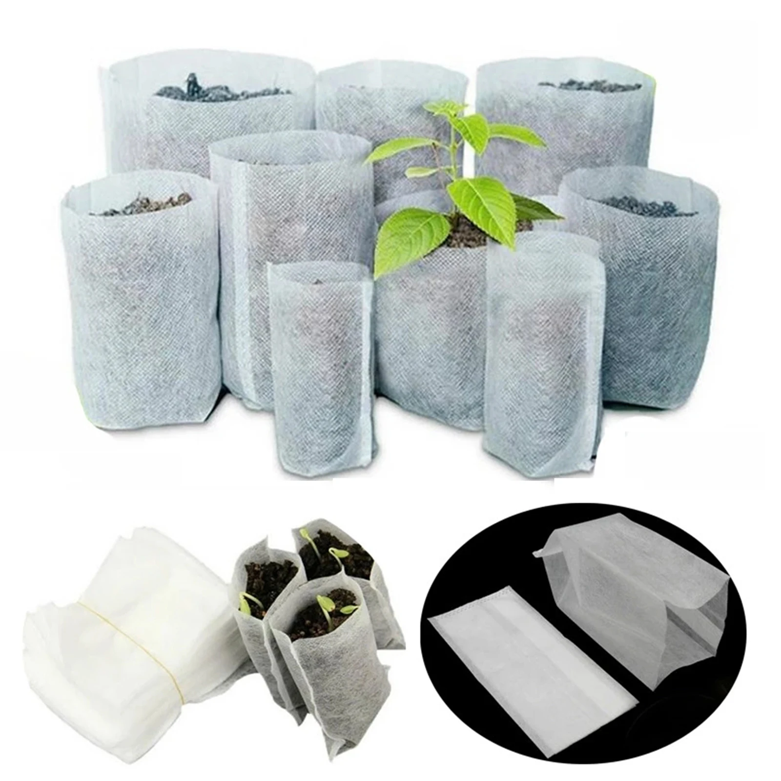 

100 шт., экологически чистый вентилируемый пакет для выращивания растений в саду