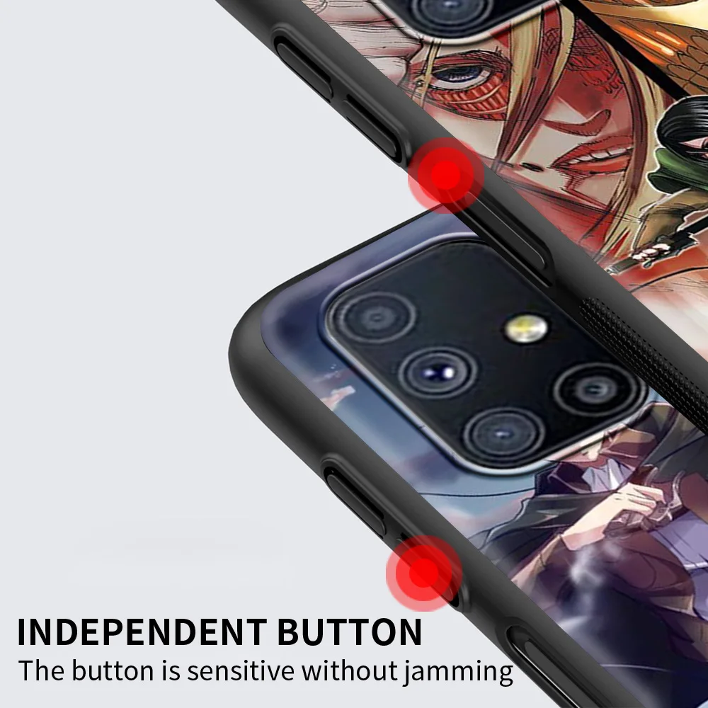 

Titans Attack Shockproof Coque for Samsung Galaxy M01 M11 M21 M31 M31S M51 A7 A9 2018 Silicone Phone Fall Case Shell