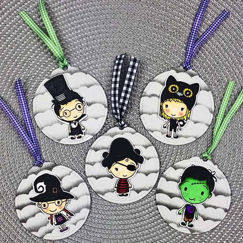 Хэллоуин маленький мальчик и девочка паук силиконовые штампы Скрапбукинг