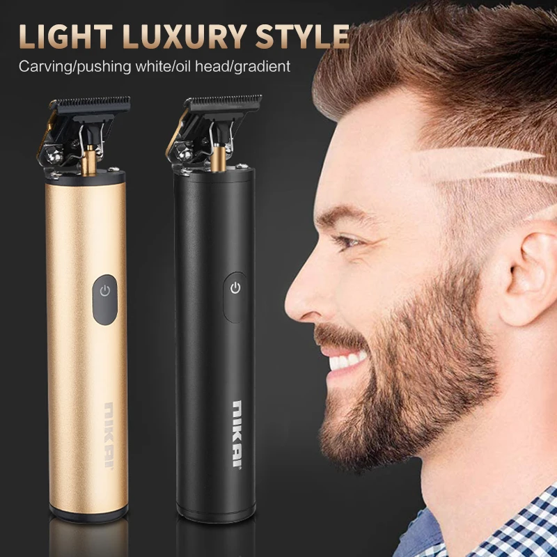 

Профессиональная машинка для стрижки волос USB Перезаряжаемый триммер baldheed электрическая Беспроводная Бритва 0 мм Мужская Парикмахерская М...