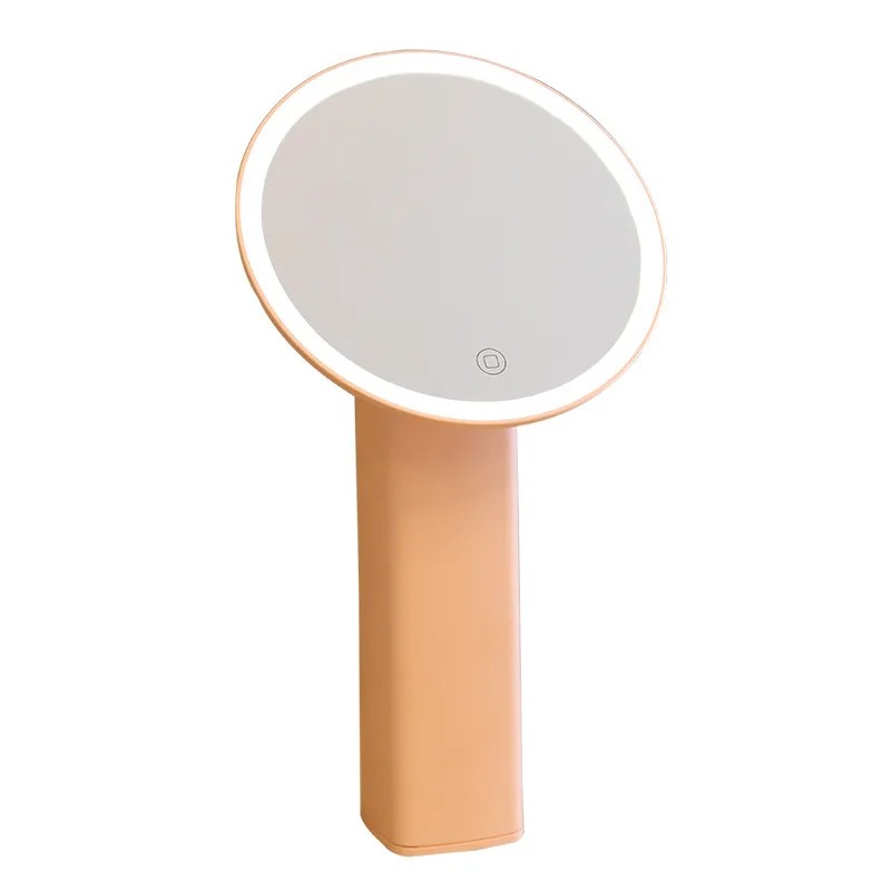 

Web celebrity Dormitory Desktop Desktop Folding Fill Light Small Mirror Portable USB vanity mirror with light LED makeup mirror