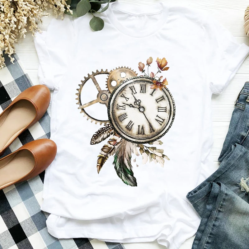 

ZOGANK Womens Tshirt Ladyes Planet Hot Air Balloon Fashion Casual 90s Printed Tee for Female Clothes Tops Graphic T-shirt