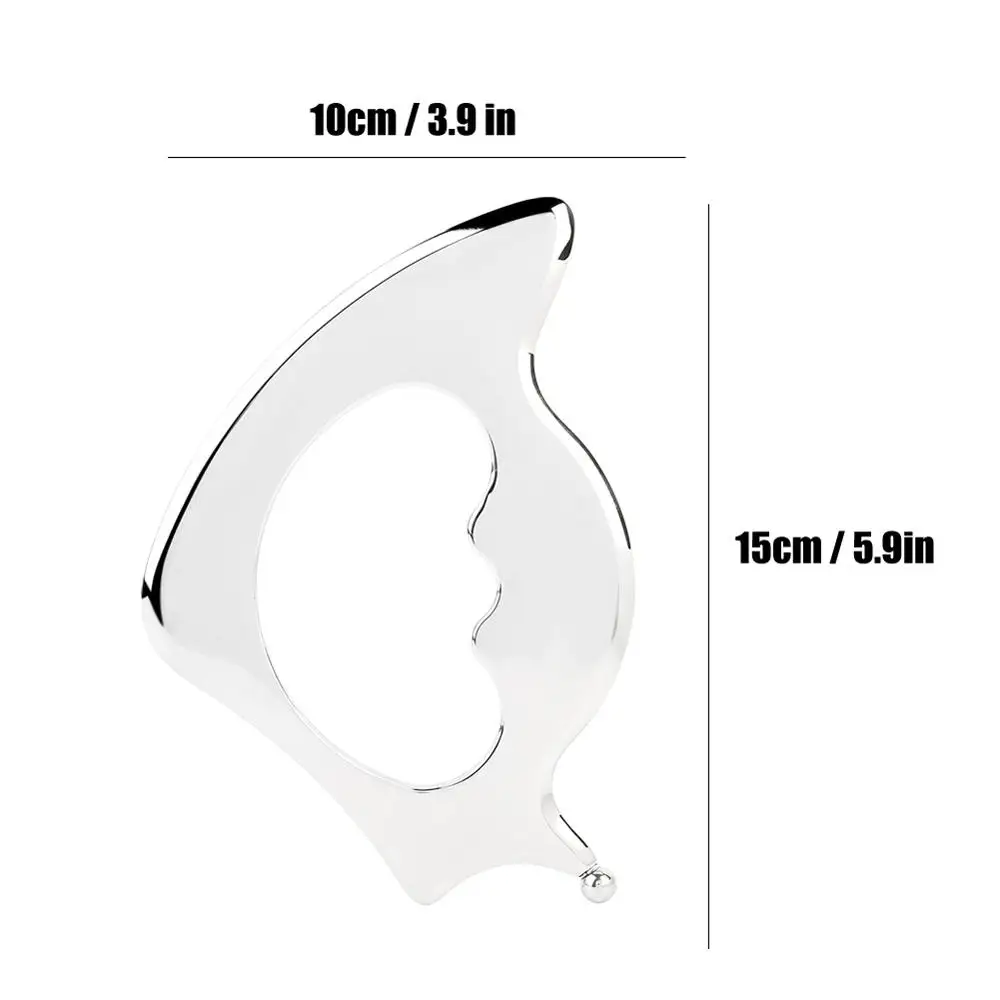 

Handheld Stainless Steel Pressure Release Body Massage Plate Board Guasha Physical Therapy Tool Guasha Board Chiropractic Tools