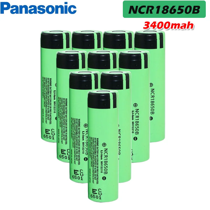 Panasonic, 3,7 v 18650 3400mah литиевая аккумуляторная батарея NCR18650B для фонариков тормозных компьютеров
