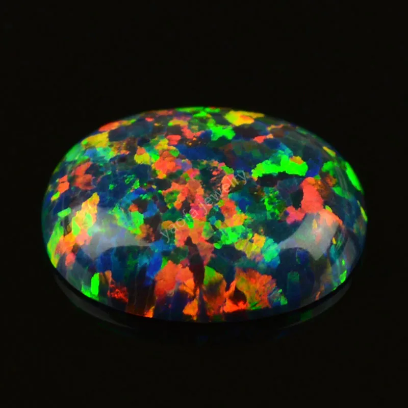 Разноцветный черный опал драгоценный камень овальная форма плоская основа