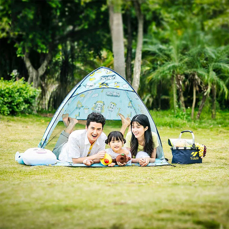 2 PeopleDouble Слои на открытом воздухе палатки Автоматическая Пляжная палатка защиты