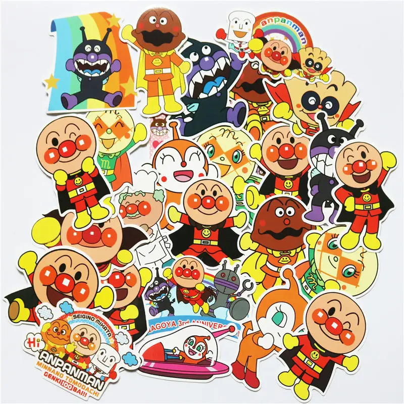 TD ZW 57 шт. мультяшная наклейка Anpanman s для чемодана скейтборда ноутбука багажа холодильника телефона автомобиля Стайлинг DIY Наклейка