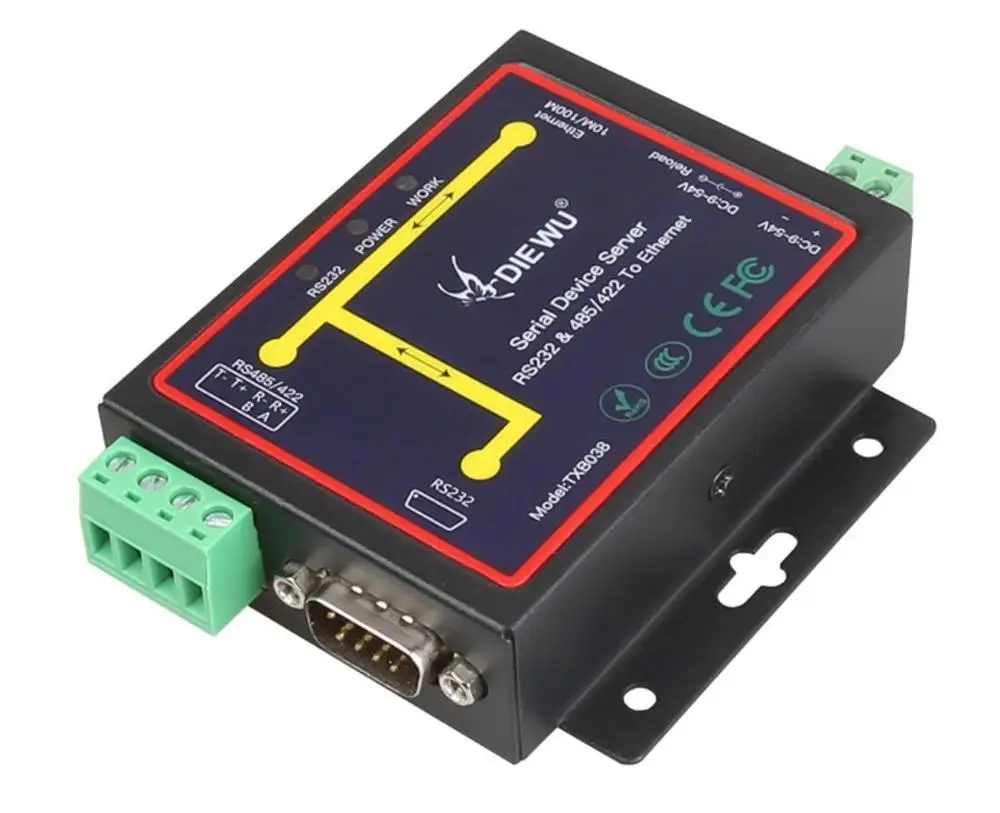 

RJ45 to RS232 +RS485 Industrial Modbus/TCP/RTU/UDP Serial RS232 RS485 RS422 to Ethernet Device Server