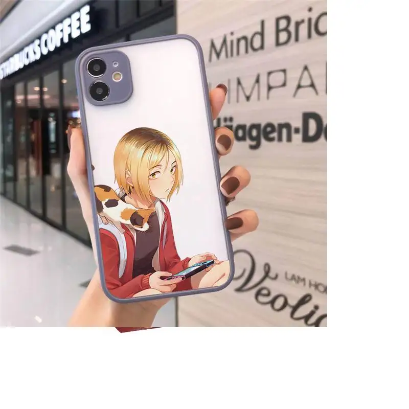 

Kenma Kozume Haikyuu Phone Cases Matte transparent For Gray iPhone 12 Mini 11 Pro XR XS Max 7 8 Plus X Back Cover