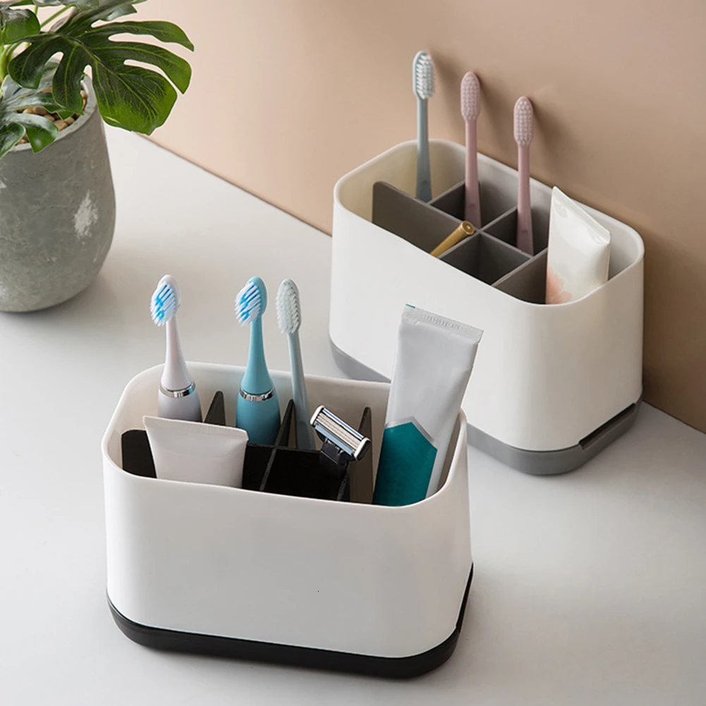 Multifunctional Electric Toothbrush Holder Box Stand Bathroom Accessorie Removable Plastic Toothpaste Storage Organizer Shelf | Дом и сад