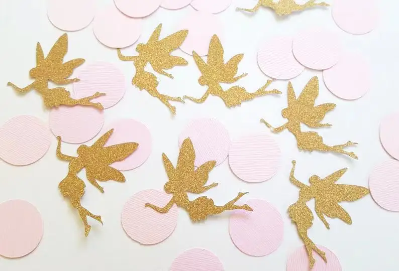 Omilut 100 шт. эльф Tinkerbell конфетти Летающий фея Динь-Динь ecor Baby Shower 1-й день рождения -