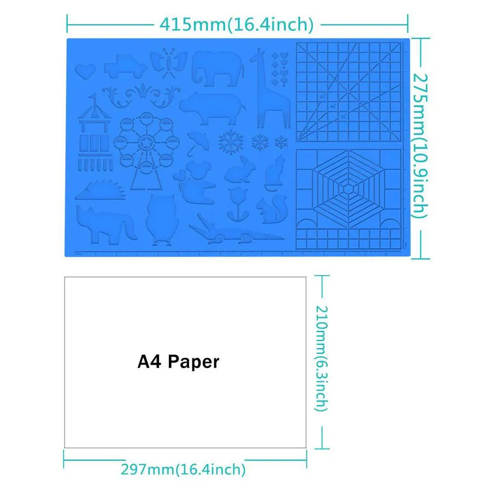 

3D Pen Mat 3D Printing Pen Large Silicone Design Mat Pad 3D Pens Drawing Tools for Kids and 3D Pen Artists Drop Shipping