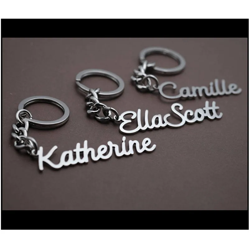 

Custom Name Keychains Personalized Monogram Initial Key Chain With Name Custom letter For Women Men Kids Jewelry Bag Charm