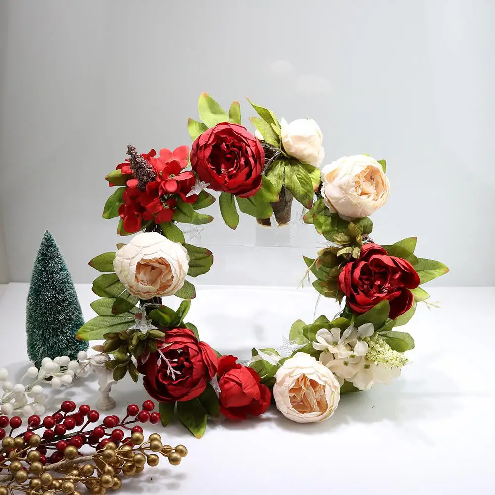 Искусственный цветок пиона гирлянда 5 цветов орнамент высокого качества для