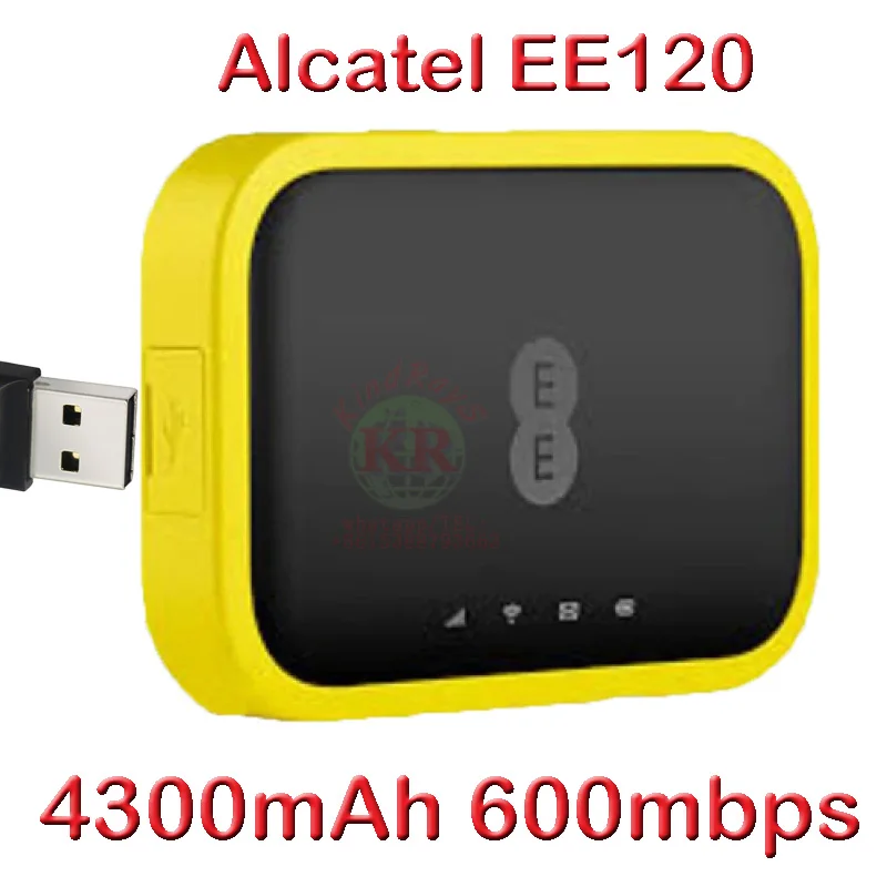 Разблокированный Alcatel EE120 cat12 600 Мбит/с 4g портативный аккумулятор 4300 мАч 3g wifi