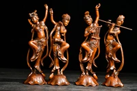 7 china lucky seikos boxwood four beauties statue piano and chess calligraphy lotus classical beauty beautiful representative