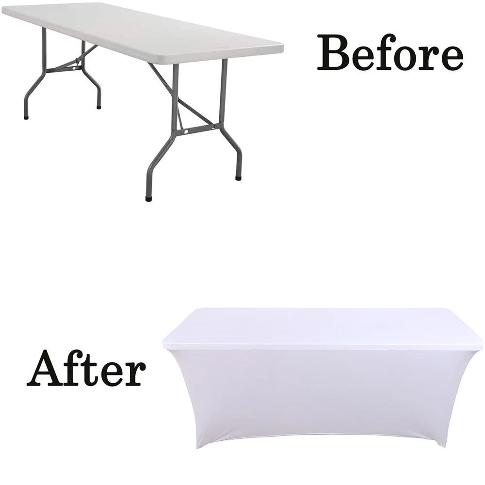 Прямоугольная скатерть полиэстер спандекс для стандартных складных столов 72