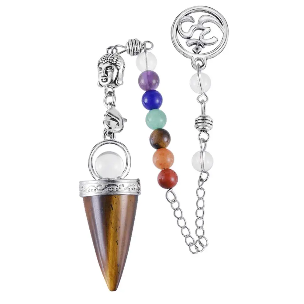 TUMBEELLUWA натуральный камень каменный конус форма маятник голова Будды Йога 3D чакра