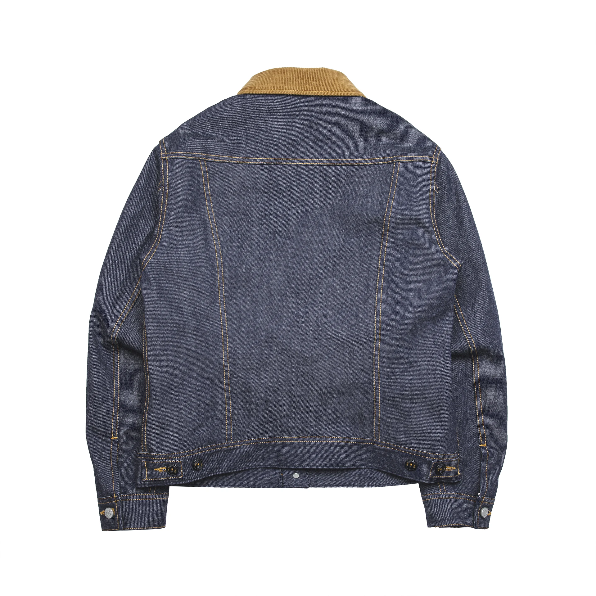 

RTLEE-0003 Read Description! Big Size 14oz High Quality Cotton Corduroy Collar Denim Jacket Casual Stylish Raw Unwashed Coat